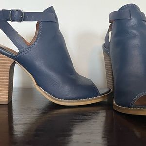 Lucky brand - Navy peep-toe heels